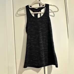 Lululemon Black Camouflage Tank Top
